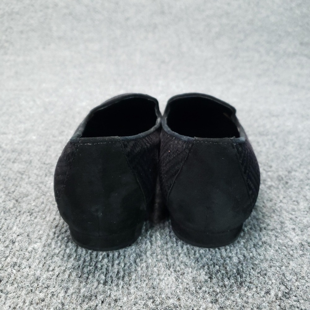 Sesto Meucci Shoes Womens Size 8 Black Velvet Loafer Flats Slip On Italy Glitter - Picture 5 of 16